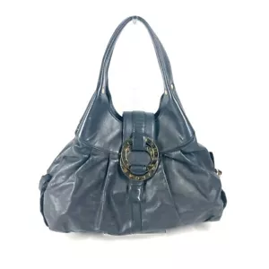BVLGARI BVLGARI BVLGARI logo Chandra Bag Tote Bag Shoulder Bag Leather Black - Picture 1 of 17