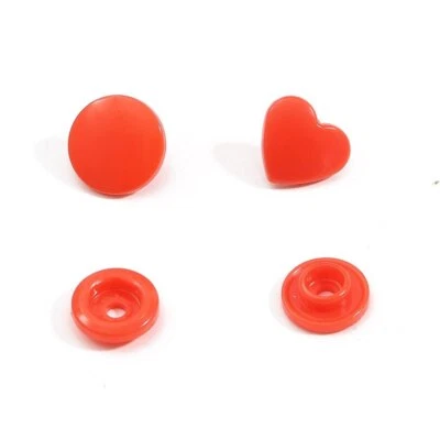 Heart Shape Plastic Snap Fasteners Snap Baby Clothing Accessories - Image 1 of 4
