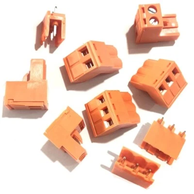 5.08mm 0.2in Pluggable PCB Connector Screw Terminal Blocks Orange 20Pcs A Pack - Image 1 of 4