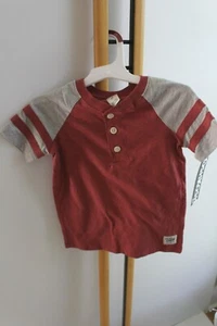 OshKosh B'gosh Boys Top Shirt T-shirt Size 3T NEW NWT Salmon - Picture 1 of 3