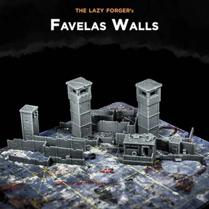 Favelas Walls - Miniature Terrain set 6mm/8mm Epic Battletech - Picture 1 of 5