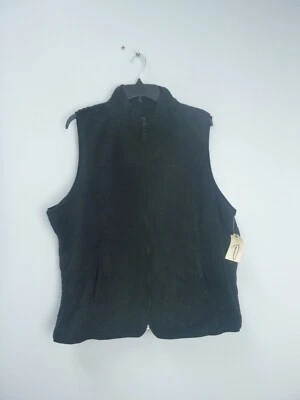 Chaleco Sherpa St. John's Bay Negro Piel Sintética Para Mujer Talla XXL Foto 1 de 4