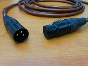 1Pair XLR female male 3 Pin Stereo Cable MIC Microphone Audio Cord Soft - Picture 1 of 2