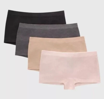 NOVO~ Roupa íntima Hanes tamanho XL 14-16 meninas conforto sem costura menino shorts 4 peças OO21 - Imagem 1 de 3