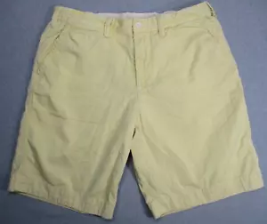 Vintage Ralph Lauren Polo Chino Shorts Sz 34 Yellow Golf Drawstring Zip Button - Picture 1 of 9