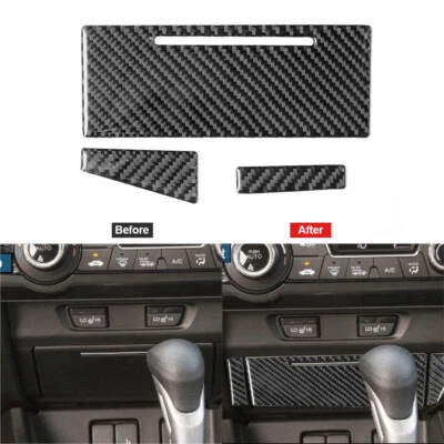 Carbon Fiber Center Storage Board Trim Cover For Honda Civic Coupe 2013-2015 Foto 1 de 4