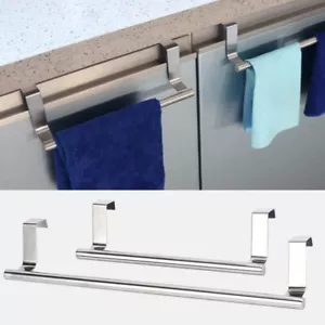 Toallas sobre gabinete de cocina puerta toallas barra soporte colgante baño - Imagen 1 de 10