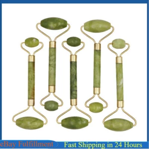 Facial Massage Jade Stone Roller Slimming Face Body Eye Head Neck Beauty Tool US - Picture 1 of 24