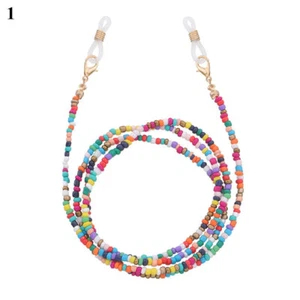 Glasses Holder Colorful Bead Glasses Chain Glasses Chain Mask Chain Beautiful ^ - Picture 1 of 21