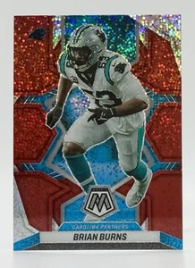 2022 Panini Mosaic Red Sparkle Prizm #234 Brian Burns SP Carolina Panthers - Picture 1 of 2