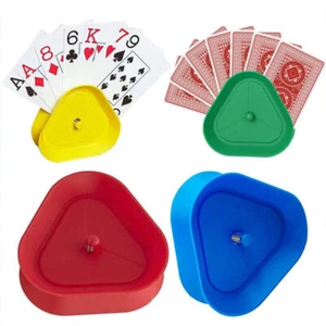 UK Card Game Holder Hands-Free Playing Card Holder Triangle Shaped Poker Rack - Bild 1 von 12