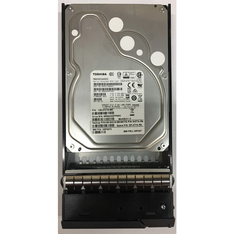 MG04SCA40EE - NetApp 4TB 7200 RPM SAS 3.5" HDD for DS4243, DS4246 24 bay encl... - Image 1 of 1
