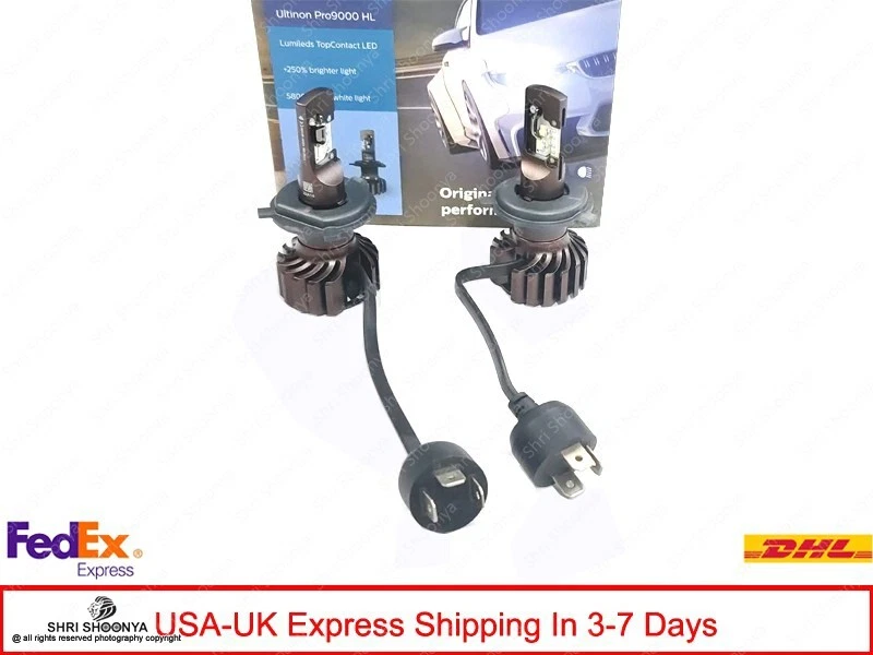 Faro Coche Philips H4 Ultinon Pro9000 LED (250% más Luz) (Juego de 2) -5800K Foto 1 de 4