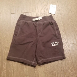 Mickey Mouse Disney Boys Sweat Shorts Size 4 Extra Small Brown XS youth F3b - Picture 1 of 14