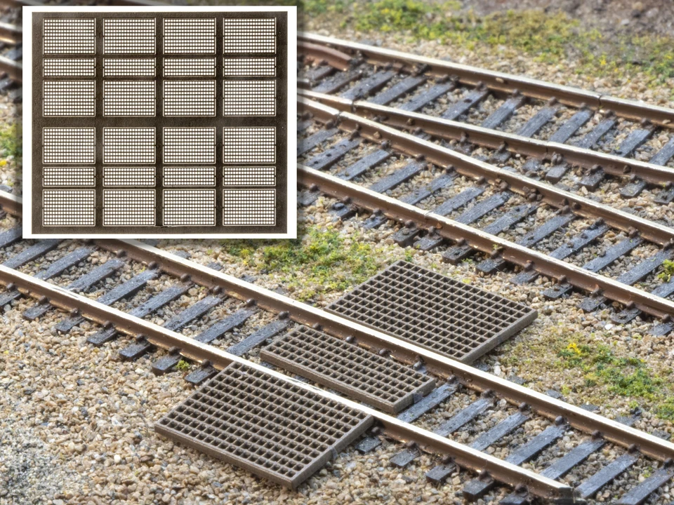 MU N-L00151 - Gratings 24 Piece Set - N Gauge - NEW - Image 1 of 1