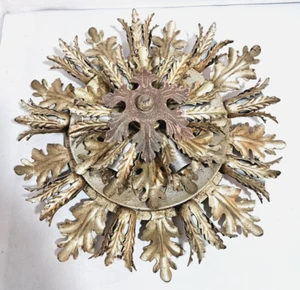 Plafoniera / lampada Banci Firenze, argento, Hollywood Regency, NUOVA, Vintage - Foto 1 di 14