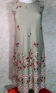 Paolino Damen salbei Blumen ärmelloses Kleid Größe XL - Bild 1 von 6