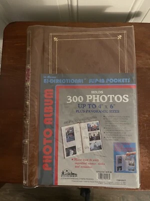 Álbum de fotos de bolsillo bidireccional vintage Pioneer 4x6” 300 fotos rojo NUEVO Foto 1 de 4