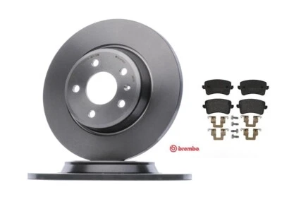 FITS AUDI A4 B8 A5 2008- REAR SOLID BREMBO BRAKE DISCS AND BREMBO PADS SET 300mm - Image 1 of 4