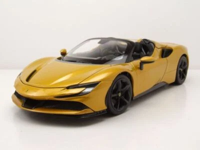Ferrari SF90 Spider Modello Auto Oro 1:18 Bburago - Immagine 1 di 4
