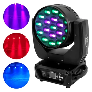 19 x 15 W Bee Eye LED beweglicher Scheinwerfer RGBW Bühnenbeleuchtung Dj Wash Zoom Lampe DMX - Bild 1 von 24