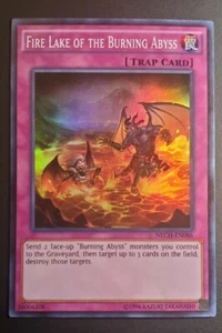 Fire Lake of the Burning Abyss - NECH-EN086 - Super Rare unlimited Yugioh NM - Picture 1 of 1
