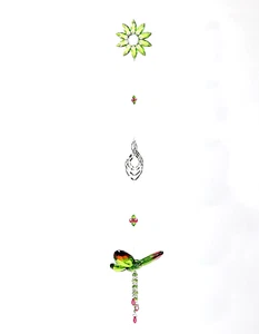 Deko-Hänger Schmetterling Fensterdeko grün rot Länge 75cm Acryl formano - Bild 1 von 1