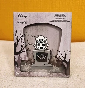 Loungefly Disney the Skeleton Dance LE 3" Enamel Pin GID Halloween NEW - Picture 1 of 8