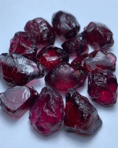 10 Pcs Garnet Rough Lot, Natural Garnet Rough, Red Garnet Raw Rough Lot Jewelry. - Picture 1 of 4