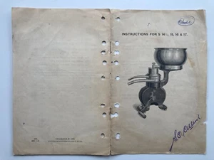 ALFA LAVAL ESTOCOLMO SUECIA SEPARADOR CREMA S 14 15 16 17 Instrucciones de copia 1924 - Imagen 1 de 6