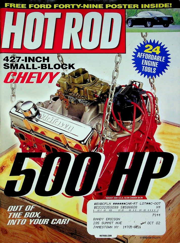 Hot Rod Magazine Small-Block Chevy August 2001 053122RNON Foto 1 de 1