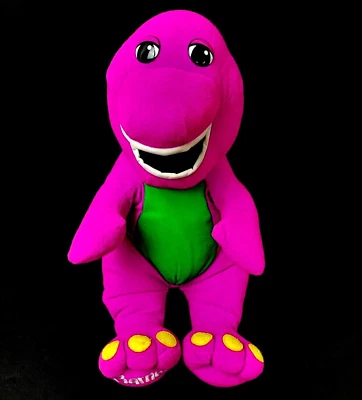 Peluche Barney Playskool Vintage 1992 patio trasero pandilla dinosaurio púrpura 18" Lyon Foto 1 de 4