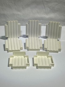 LEGO 8 White Wall Log Panels 2x6x6 Ninja Fort Castle 6093 6083   30140  E125