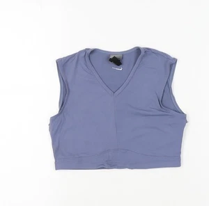 Nike Women's Blue Sleeveless Athletic Crop Top - Picture 1 of 12