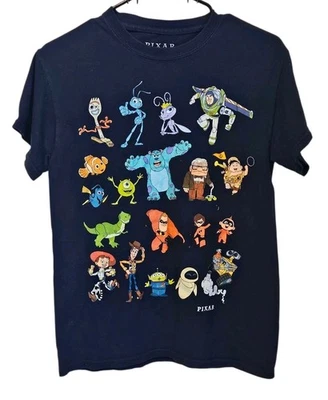 Disney Pixar Character Mashup Tee Shirt Toy Story Monster's Inc Kid's Size Small - Image 1 of 3
