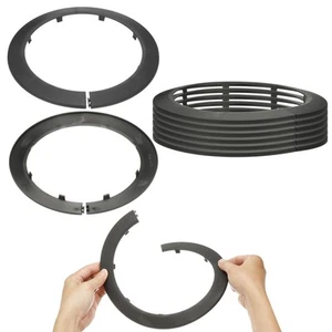 170 mm Sanitär-Abdeckplatten, 9 Stück, Wand-Spaltflansch-Rohrabdeckung Schwarz - Bild 1 von 7