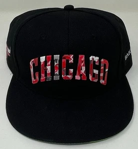 Chicago Bulls NBA Stadium Give Away BMO Bank Black & Camo Snap Back SGA Hat Cap - Picture 1 of 2