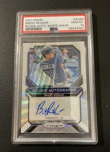2021 PSA 10 - Prizm Rookie Autographs Brent Rooker #RA-BR White Wave Prizm /50 - Picture 1 of 4