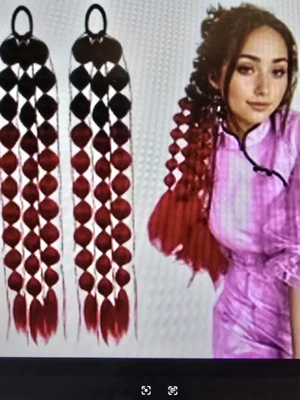 Juego de 2 piezas de peluches trenzados burbujas hechos a mano cosplay halloween Foto 1 de 4