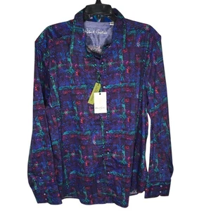 Robert Graham Shirt Mens 2XL Multi Hardrock Classic Fit Button Front Abstract - Picture 1 of 17