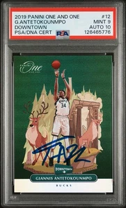 2020 Panini One Downtown Giannis Antetokounmpo Autograph PSA 9 Auto 10 POP* 1 🔥 - Picture 1 of 2