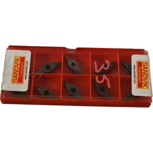 Paquete de 10 NUEVO Inserto de Carburo Sandvik VBMT 11 03 02-PF Grado 5015 Indexable  - Imagen 1 de 4