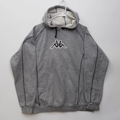 Sudadera con capucha gris Kappa para hombre talla XLarge Y2K logotipo clásico XL Foto 1 de 4