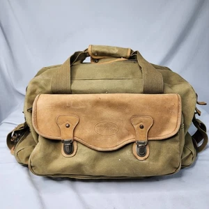 VINTAGE GROSSE HOHE SIERRA SEESACK BRAUN LEDERBESATZ REISSVERSCHLUSS VORNE & SEITENTASCHE - Bild 1 von 14