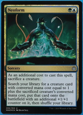 Neoform FOIL War of the Spark NM Blue Green Uncommon CARD (507219) ABUGames - Image 1 of 2