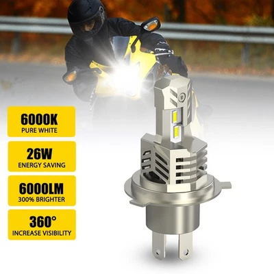 H4 9003 LED HB2 Bombilla Faro Moto Alta/Bajo HID Beam 6000K Alta Potencia 10S Foto 1 de 4