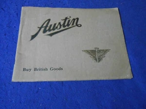 Folleto original Austin Full Line Prestige 1928 publicación 655 36 páginas - Imagen 1 de 10