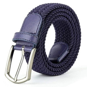 Braided Canvas Woven Elastic Stretch Belts for Men/Women/Junior with Multicol... - Picture 1 of 7