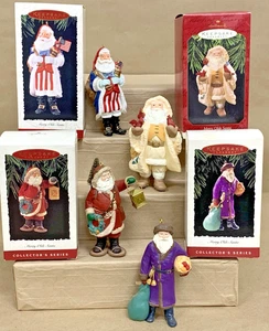 Vintage 1990er Hallmark Andenken Ornament Lot Sammler Serie Merry Olde Santa - Bild 1 von 20