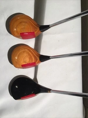 PING ZING BLONDE 3 &5  ,Ping Eye2  7 WOOD SET , RH Steel Shafts-- Vintage - Image 1 of 4
